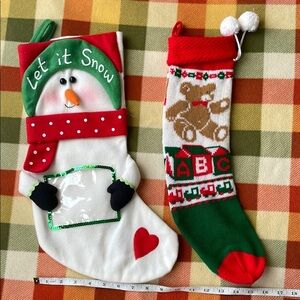 Snowman and‎ Teddy Bear Themed Stocking Bundle